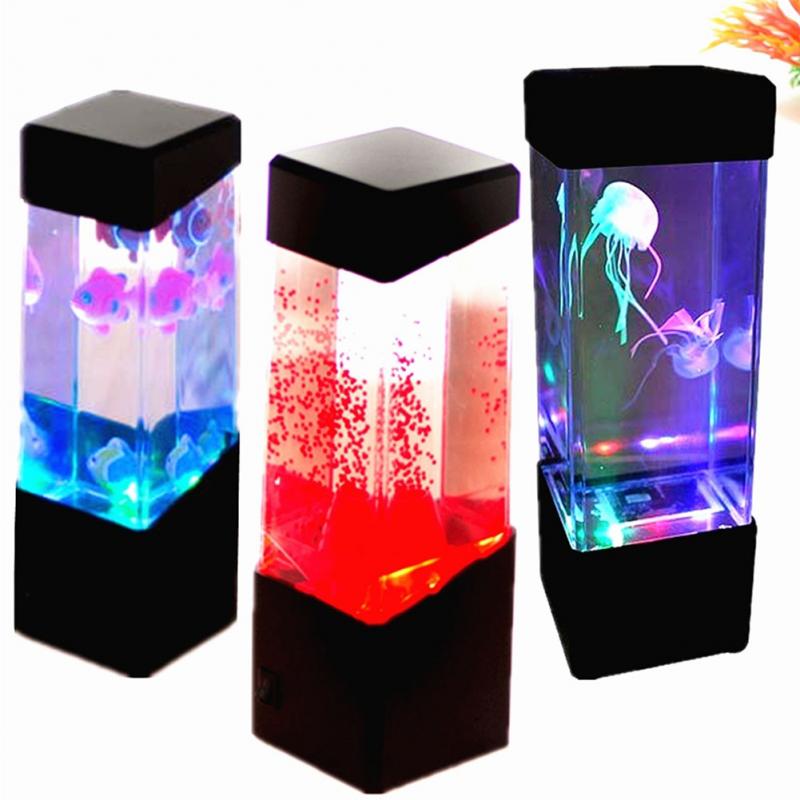 Bedside Night Light Aquarium jellyfish Lamp Home Table Decoration Lamps for Bedroom Stading room