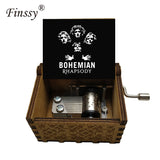 Wooden Hand Crank Queen Musical Box Bohemian Rhapsody