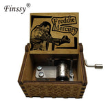 Wooden Hand Crank Queen Musical Box Bohemian Rhapsody