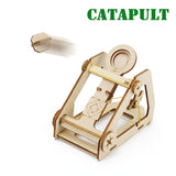 DIY Wooden Catapult And Ballista Toy Kit - Mechanical Assembly Puzzle Toy