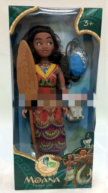 Moana And Maui Figurines Heihei Action Figure Toy With Light For Kid Christmas Gift
