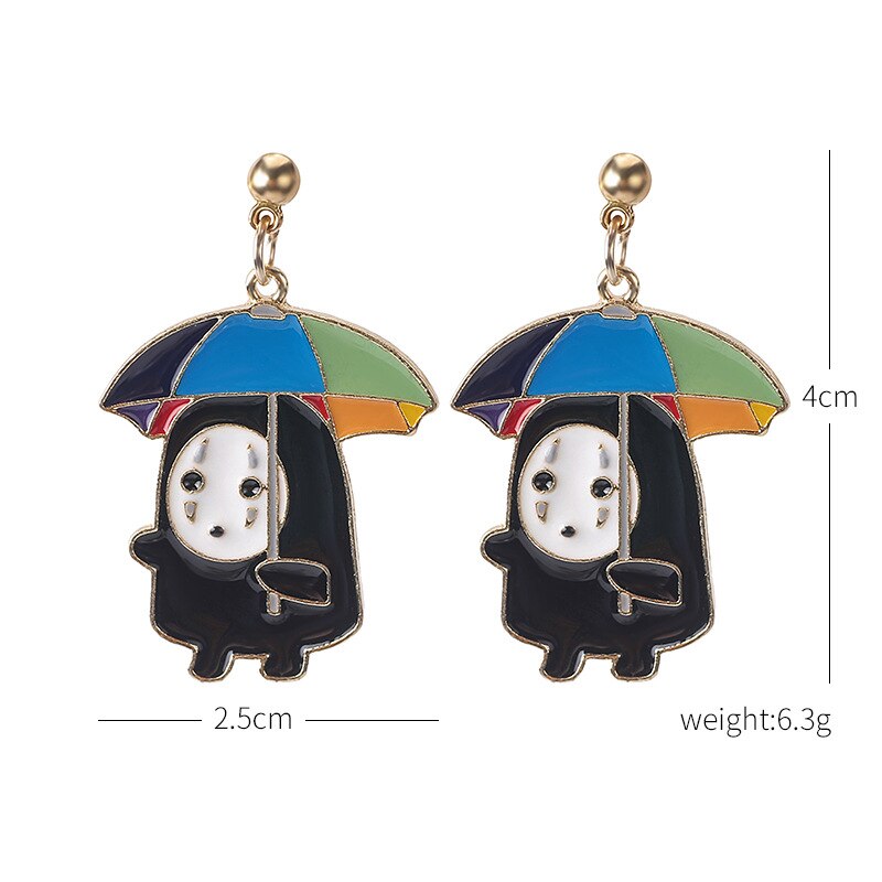 Studio Ghibli's Anime Spirited Away Ghost Earrings Fashionable & Creative Personality Stud Earrings for Jewelry Gifts