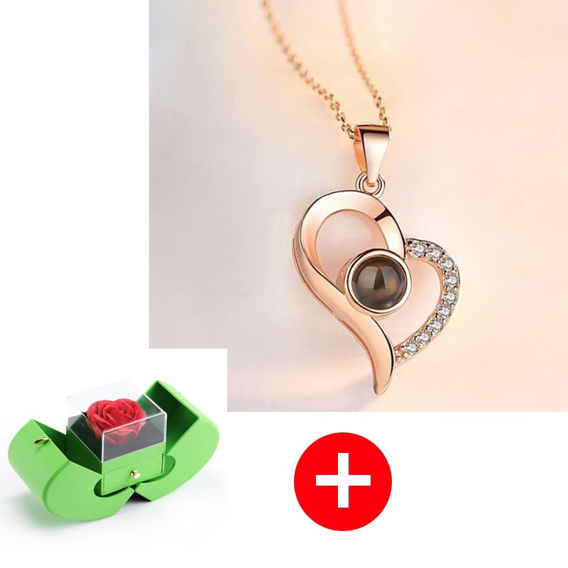 Love Apple Jewelry Green Box - Rose Flower Gift Boxes