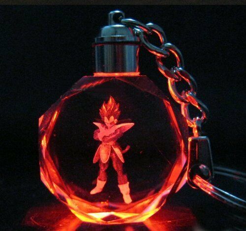 Dragon Ball Crystal Key Ring Car Keychains LED Pendant Shiny Prop Gift