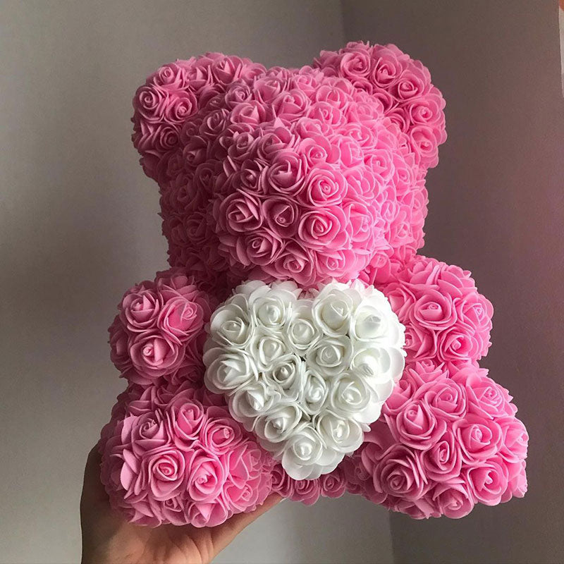 Teddy Bear Rose - Artificial Flowers Rose Bear for Women Valentines Wedding Gift