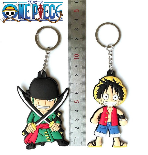 One Piece  Anime Collectible Prop Accessory Key Ring - Double Sided with Fun Characters