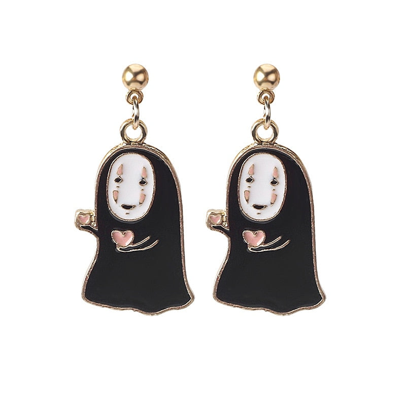 Studio Ghibli's Anime Spirited Away Ghost Earrings Fashionable & Creative Personality Stud Earrings for Jewelry Gifts