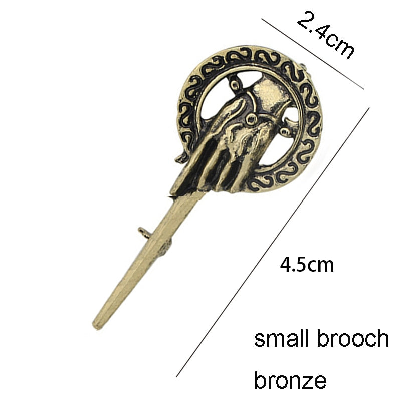 Game Thrones Brooch Pin - Hand of the King Inspired Authentic Badge Jewelry