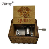 Wooden Hand Crank Queen Musical Box Bohemian Rhapsody