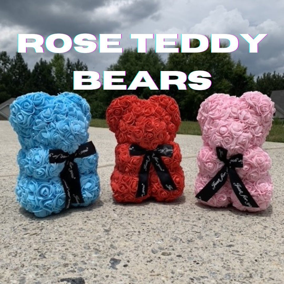 Teddy Bear Rose - Artificial Flowers Rose Bear for Women Valentines Wedding Gift