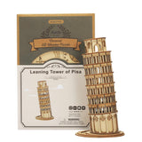 DIY 3D Leaning Tower of Pisa Wooden - 137pcs Puzzle Toy Gift for Children