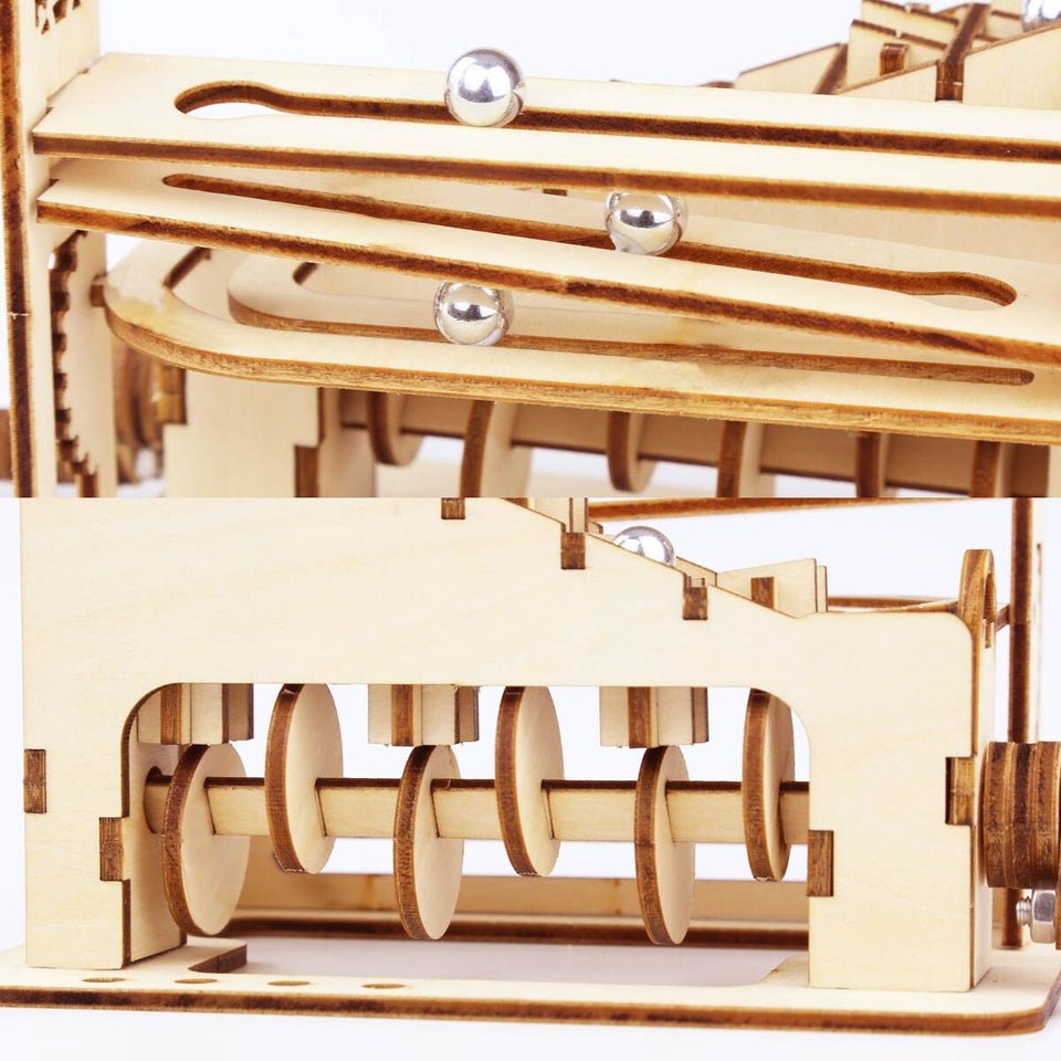 DIY Mechanical Maze Ball Marble Run - 3D Wooden Puzzle Kit