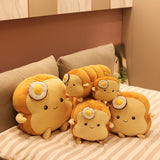 Creative Poached Egg Bread Toast Plush Pillows And Cushion Kids Toy Birthday Gift
