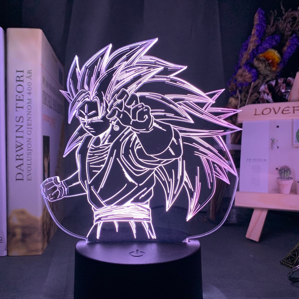 TD® Veilleuse 3D Dragon ball, 3D Lampe Illusion Optique, lampe de bure –