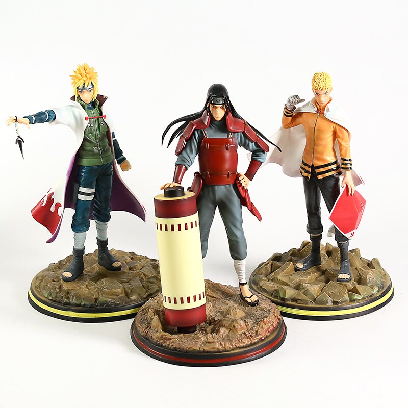 Naruto Shippuden Collectible PVC Figures - Anime Figurine Perfect Collectible Gift for Fans (Hashirama Senju, Tobirama Senju, Tsunade Senju, Hiruzen Sarutobi, Kakashi Hatake, Minato Namikaze & Naruto Uzumaki)