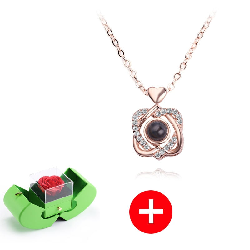 Love Apple Jewelry Green Box - Rose Flower Gift Boxes