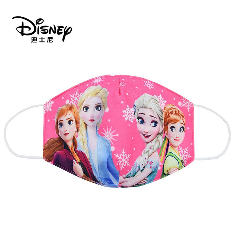 Frozen Washable Cotton Face Masks for Children Anti-Dust Protective Masks for Boys & Girls