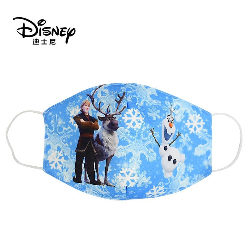 Frozen Washable Cotton Face Masks for Children Anti-Dust Protective Masks for Boys & Girls