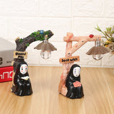 Studio Ghibli's No Face & Totoro LED Night Light Lamp - Spirited Away & My Neighbor Totoro Resin Action Figure Kids Toy