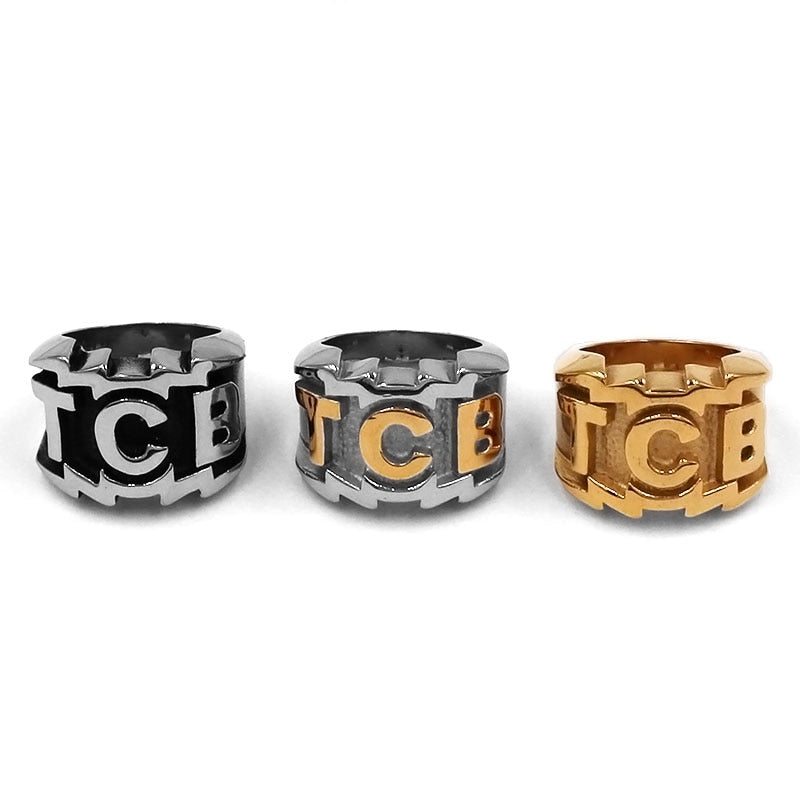 TCB Elvis Presley Biker Ring Stainless Steel Jewelry