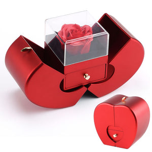 Love Apple Jewelry Green Box - Rose Flower Gift Boxes