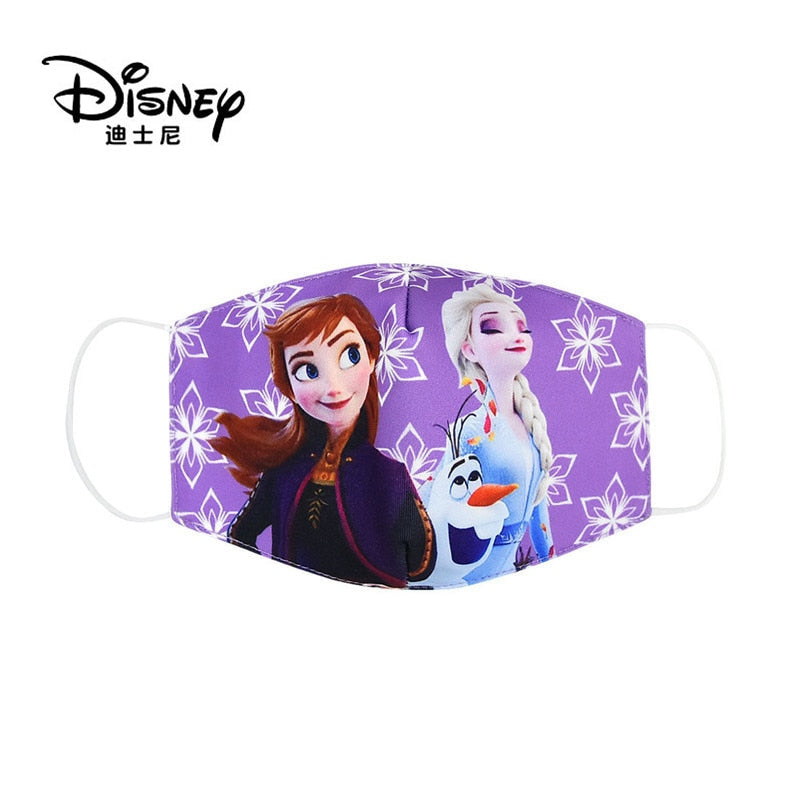 Frozen Washable Cotton Face Masks for Children Anti-Dust Protective Masks for Boys & Girls