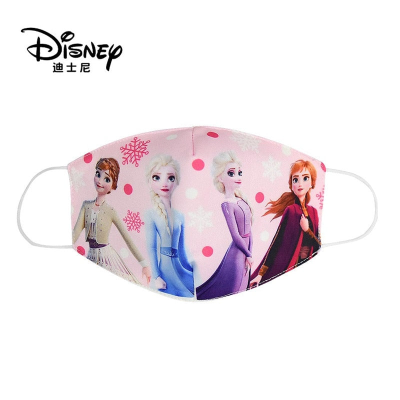 Frozen Washable Cotton Face Masks for Children Anti-Dust Protective Masks for Boys & Girls