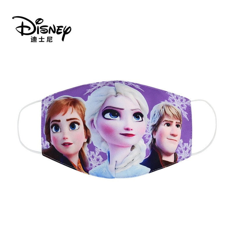 Frozen Washable Cotton Face Masks for Children Anti-Dust Protective Masks for Boys & Girls