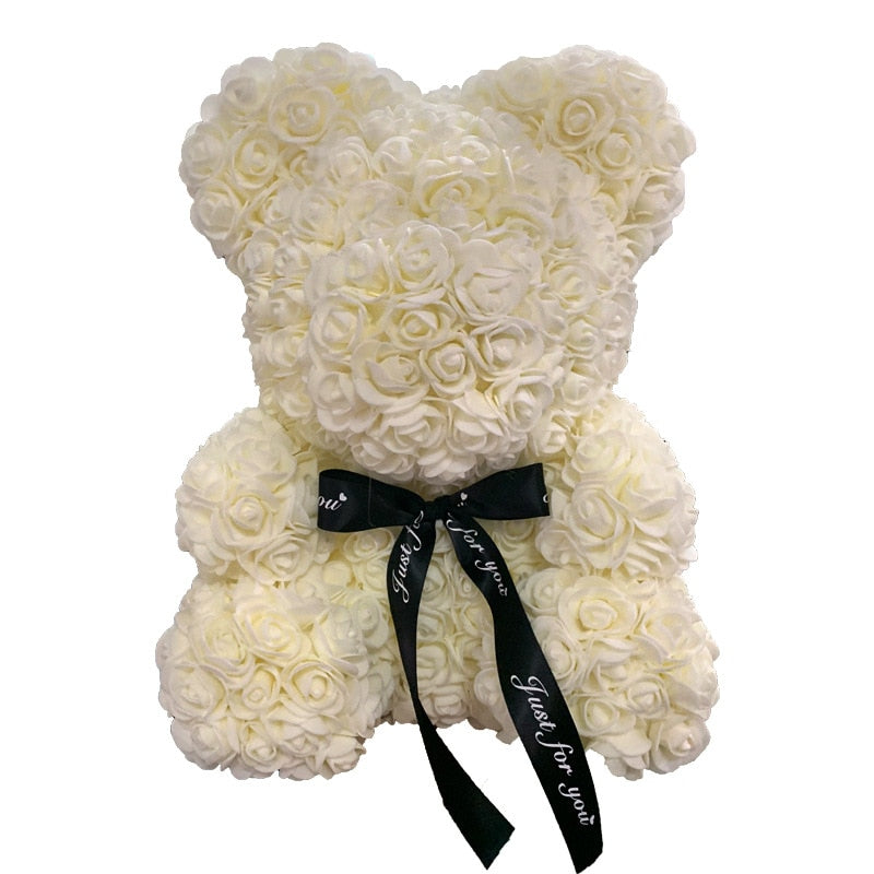 Teddy Bear Rose - Artificial Flowers Rose Bear for Women Valentines Wedding Gift