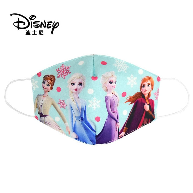 Frozen Washable Cotton Face Masks for Children Anti-Dust Protective Masks for Boys & Girls