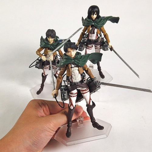 Anime Attack on Titan Levi, Mikasa &  Eren Action Figures