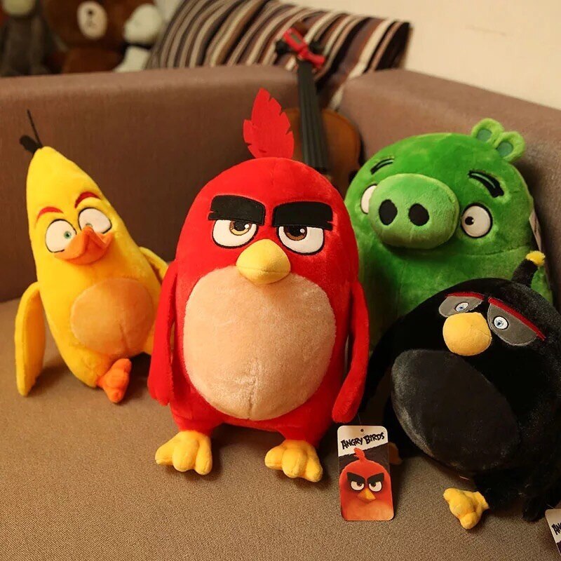 Lovely Angry Birds Plush Toys - Red, Chuck, Bomb & Bad Piggies