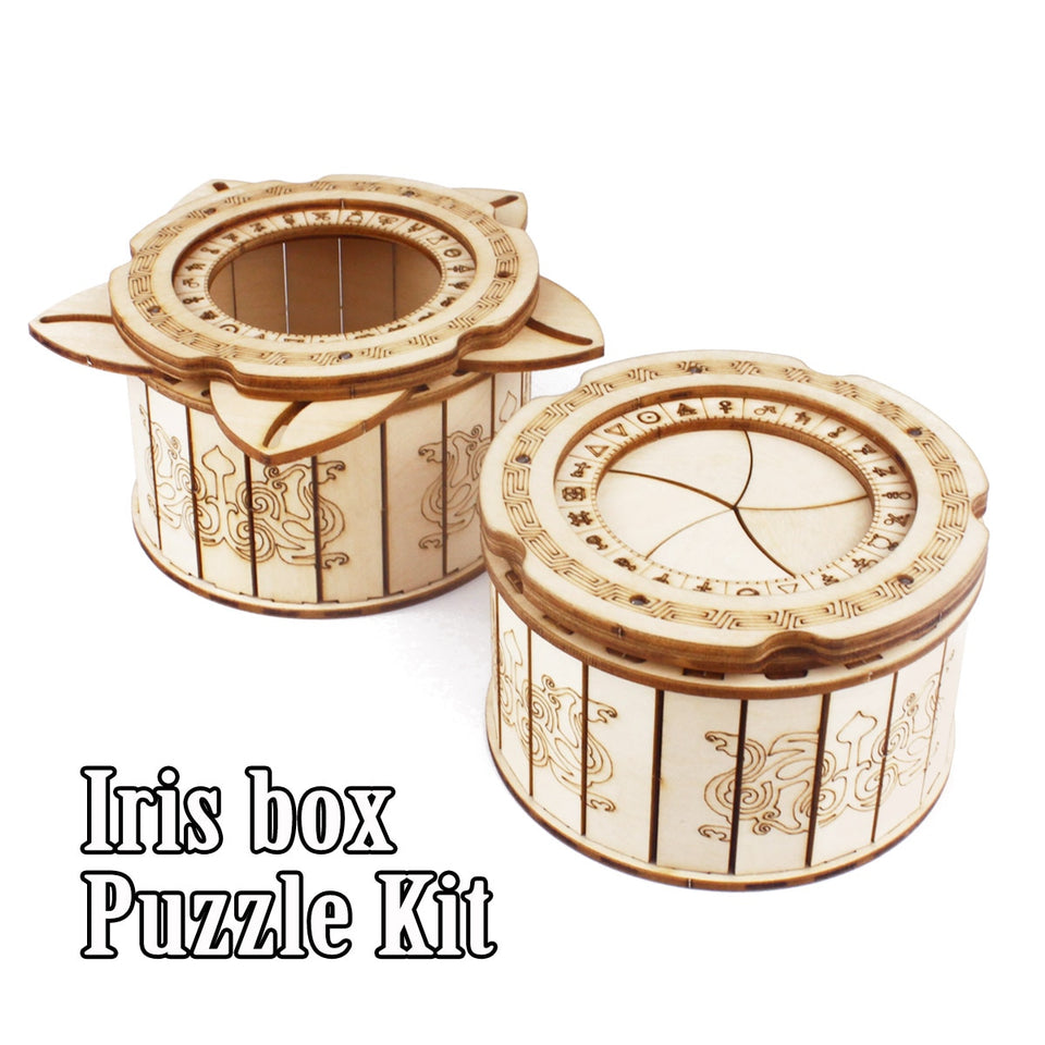 Iris Treasure Box Puzzle Craft - DIY Mechanical Gear 3D Wooden Toy