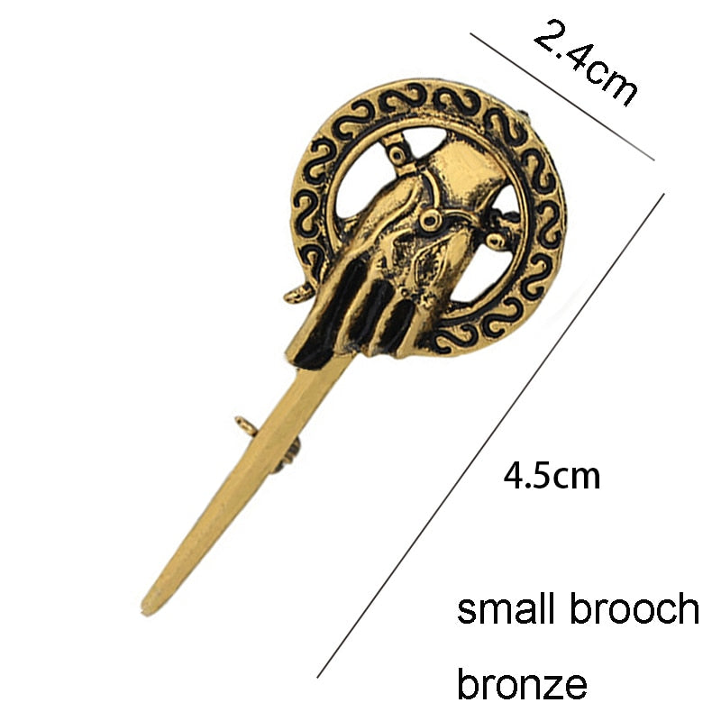 Game Thrones Brooch Pin - Hand of the King Inspired Authentic Badge Jewelry