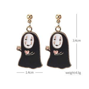 Studio Ghibli's Anime Spirited Away Ghost Earrings Fashionable & Creative Personality Stud Earrings for Jewelry Gifts