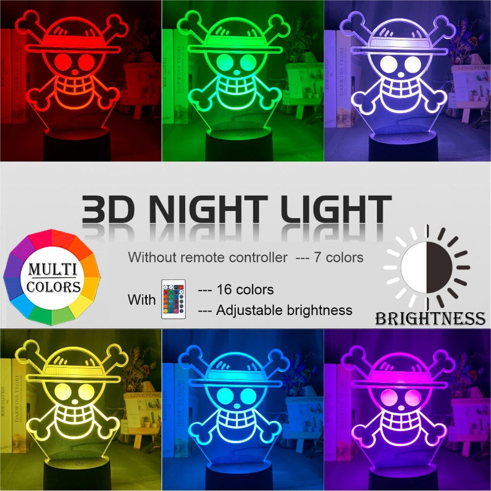ONE PIECE - Straw Hat Pirate's Iconic Logo LED Night Light