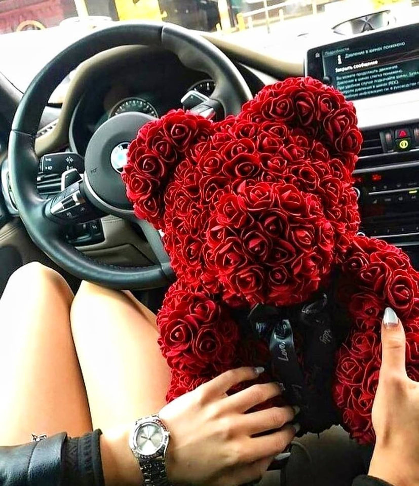 Teddy Bear Rose - Artificial Flowers Rose Bear for Women Valentines Wedding Gift