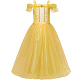 Fancy Girl Princess Dresses Sleeping Beauty Belle Beauty and the Beast Cosplay Costume Elsa Anna Dress Children Party Clothes