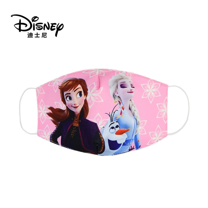 Frozen Washable Cotton Face Masks for Children Anti-Dust Protective Masks for Boys & Girls