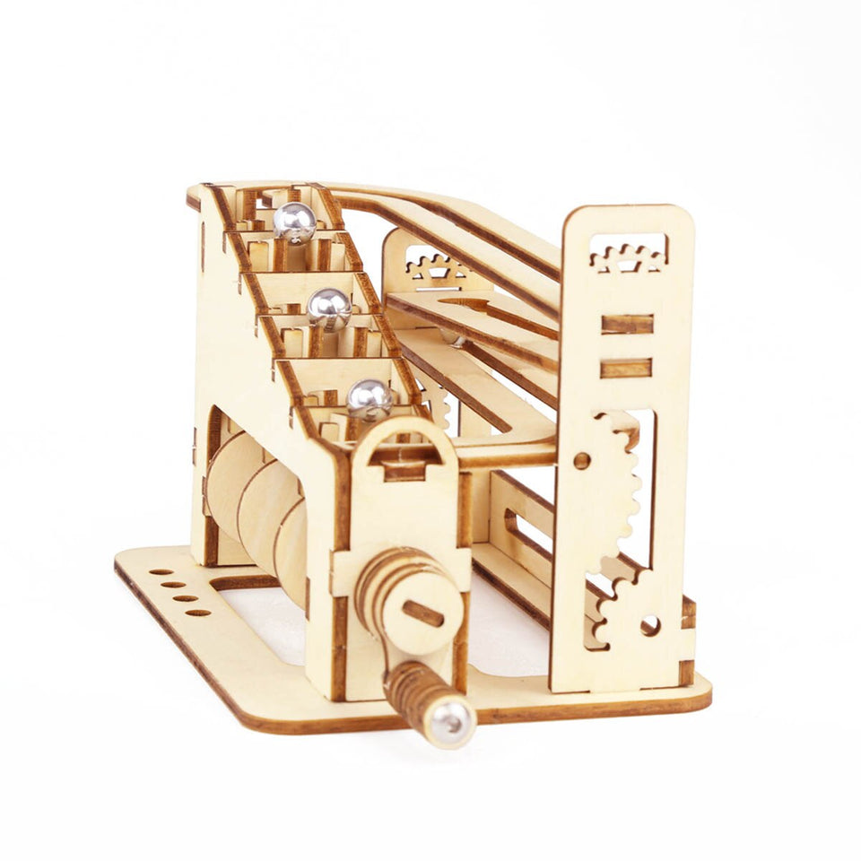 DIY Mechanical Maze Ball Marble Run - 3D Wooden Puzzle Kit