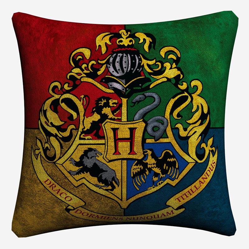 Decorative Harry Potter Cushion Cover Cotton Linen Pillowcase 45x45cm