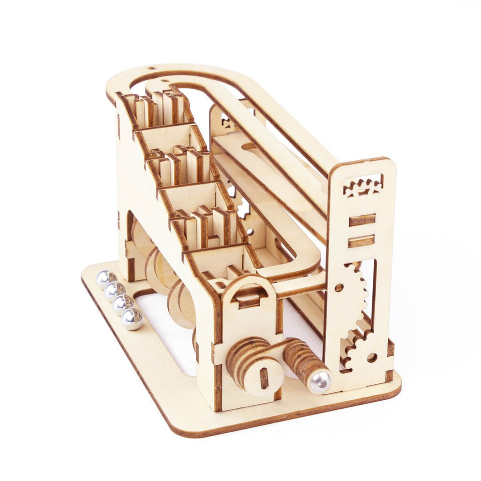 DIY Mechanical Maze Ball Marble Run - 3D Wooden Puzzle Kit