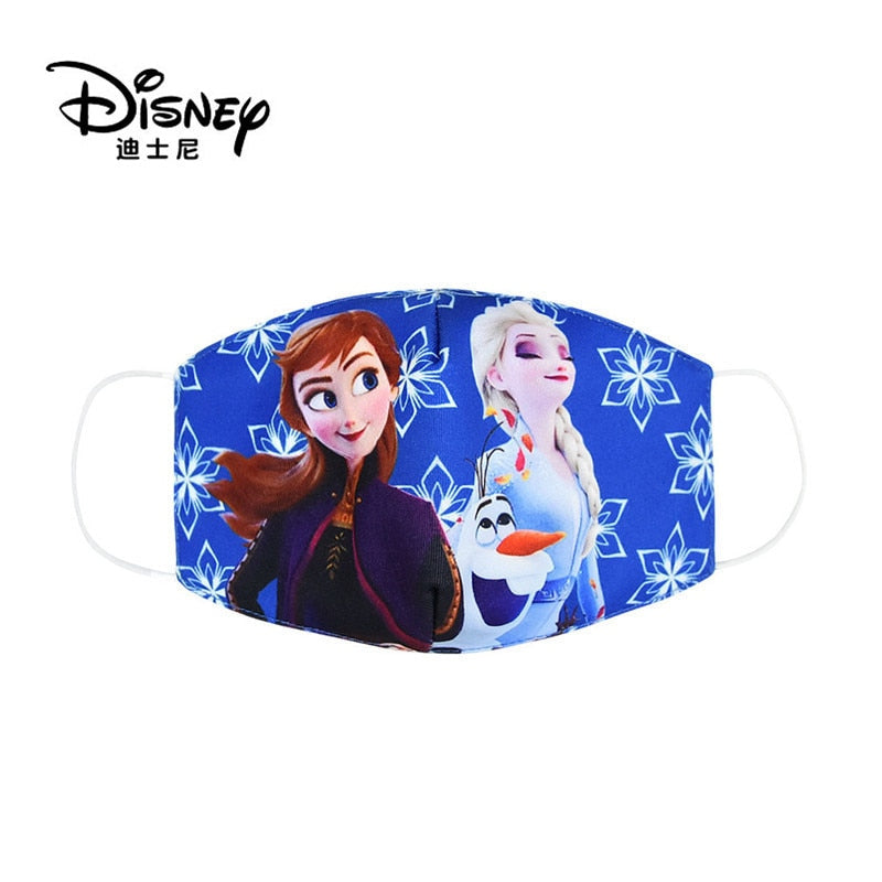Frozen Washable Cotton Face Masks for Children Anti-Dust Protective Masks for Boys & Girls