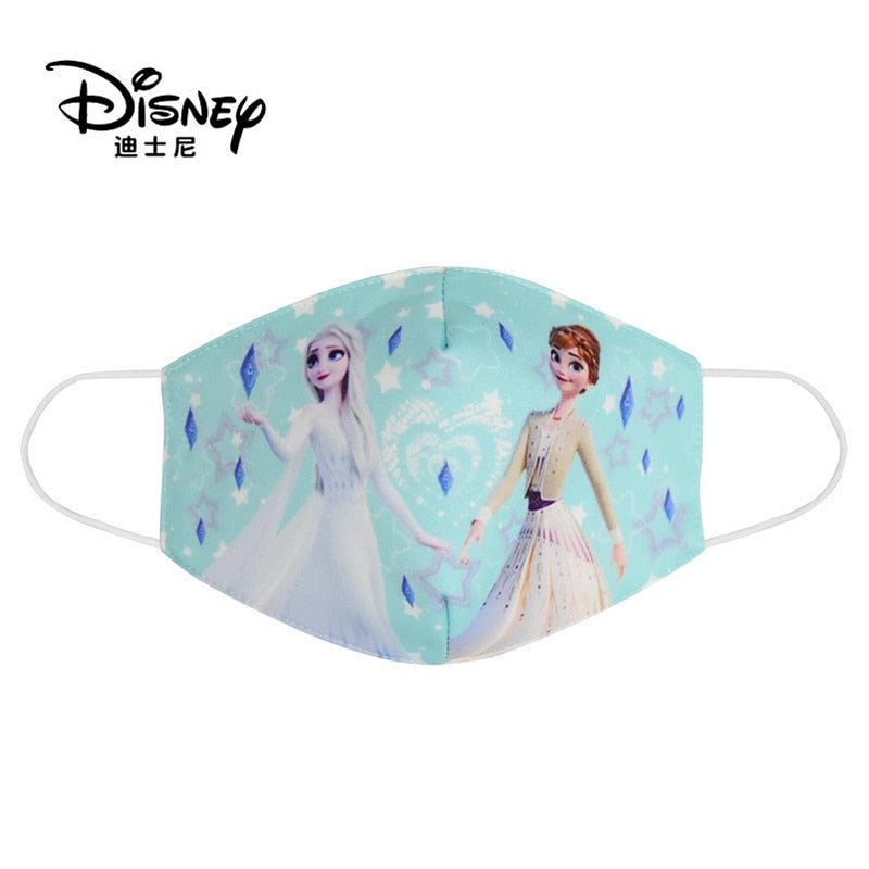 Frozen Washable Cotton Face Masks for Children Anti-Dust Protective Masks for Boys & Girls