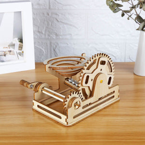 3D Wooden Marble Coaster - Children's Mechanical Maze Ball Building Kit (Educational Toy Puzzle)