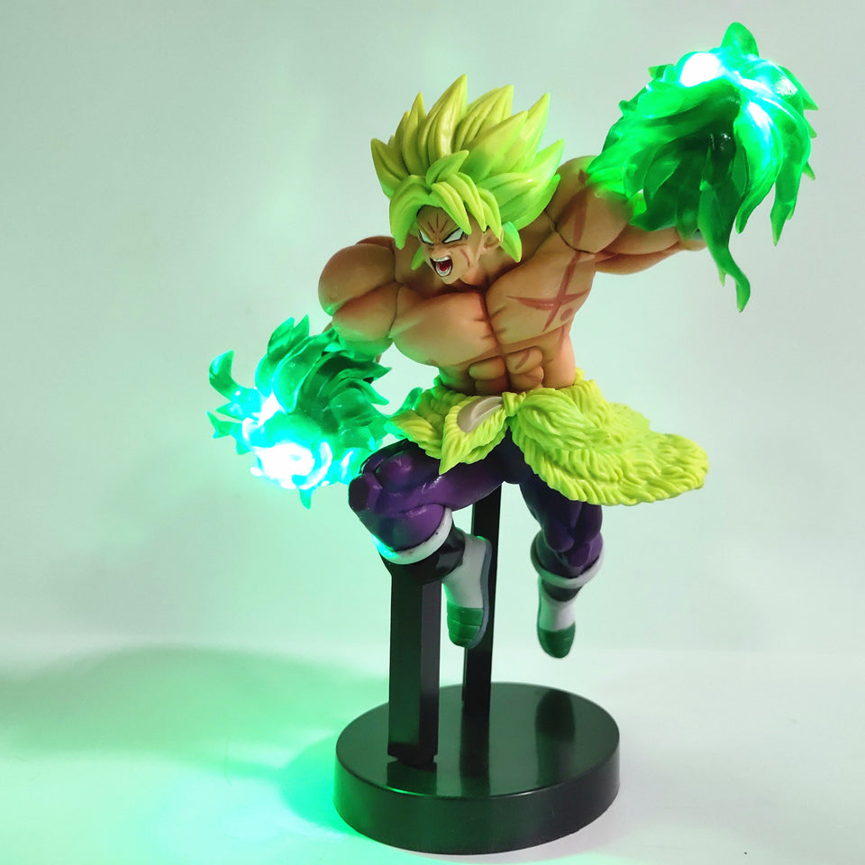 Dragon Ball Z Action Figures Toys Broly Green Power Anime Dragon Ball Super  Broly Led Lights