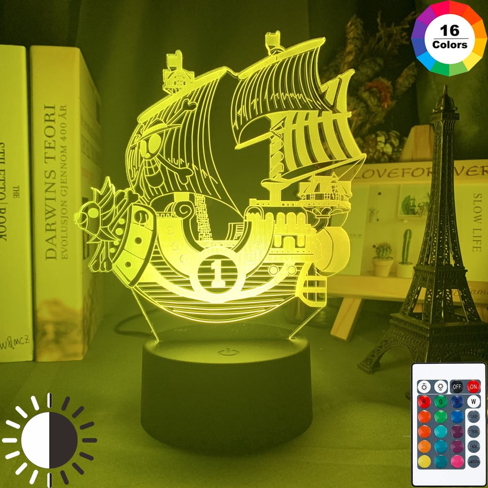 ONE PIECE's Thousand Sunny Ship LED Night Light for Bedroom Decor