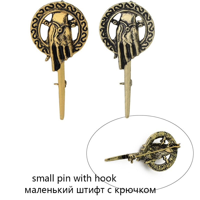 Game Thrones Brooch Pin - Hand of the King Inspired Authentic Badge Jewelry
