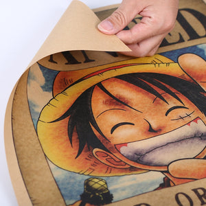 Cool Anime One Piece's Wanted Monkey D. Luffy Home Decor Wall Stickers
