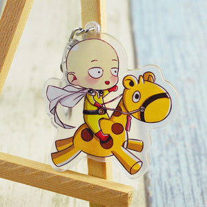 One-Punch Man's Funny Character Skits Collectible Acrylic Keychains